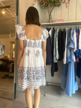 PRE-OWNED JULIET DUNN BABY DOLL SWIM COVER-UP M/L RRP £265