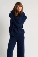 SUZIE KONDI KISMET CASHMERE SWEATER IN NAVY