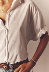 XIRENA CHANNING SHIRT IN WHITE