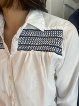 PRE-OWNED LORETTA CAPONI HAND EMBROIDERED TOP XS RRP £465