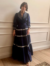 PRE-OWNED LORETTA CAPONI BIBI MAXI SKIRT M RRP £495
