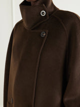LISA YANG DOUBLE BUTTON COAT IN DARK OAK PRE-ORDER