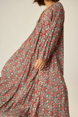 NATALIE MARTIN FIORE DRESS IN SPANISH TILE JADE & ALMOND COMBO