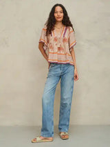 M.A.B.E. AUBRIE TOP IN SILK-COTTON BLEND