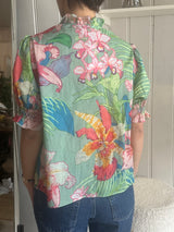 PRE-OWNED LORETTA CAPONI MILVIA BLOUSE RRP £465 ( with tags! )