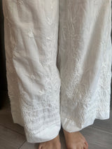 PRE-OWNED HANNAH ARTWEAR HAND EMBROIDERED PANTS 8/10 RRP £385