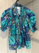 PRE-OWNED LORETTA CAPONI MILVIA BLOUSE XS/S RRP £465