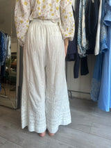 PRE-OWNED HANNAH ARTWEAR HAND EMBROIDERED PANTS 8/10 RRP £385