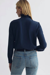 NILI LOTAN LILY RUFFLED SILK BLOUSE