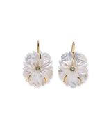 LIZZIE FORTUNATO NEW BLOOM MOTHER OF PEARL & TOPAZ EARRINGS