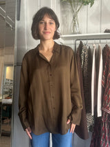 PRE-OWNED FRAME SILK SHIRT M/L RRP £425