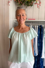 LOUP CHARMANT SAMMY TOP IN AQUA EXCLUSIVE