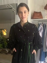 PRE-OWNED THIERRY COLSON EMBROIDERED DRESS £785