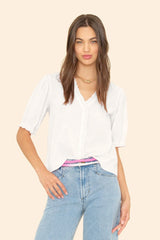 XIRENA JENNA TOP IN WHITE