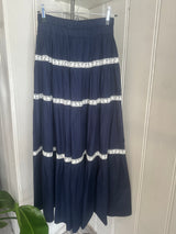 PRE-OWNED LORETTA CAPONI BIBI MAXI SKIRT M RRP £495