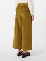 WEEKEND MAX MARA CROPPED VELVET COTTON PANTS