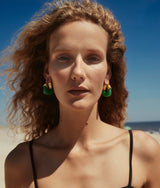 LIZZIR FORTUNATO MINI ORGANIC HOOPS IN SAGE