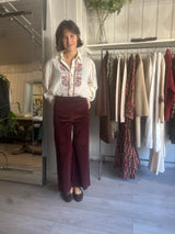 PRE-OWNED FRAME VELVET PANTS RRP £495 S