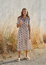 M.A.B.E. ASTER PRINT MIDI-DRESS