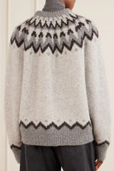 NILI LOTAN FAIR ISLE WOOL & ALPACA BLEND SWEATER