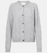 LISA YANG CABLE KNIT CARDIGAN IN GREY