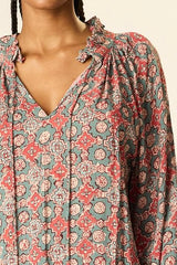 NATALIE MARTIN PENNY BLOUSE IN SPANISH TILE JADE