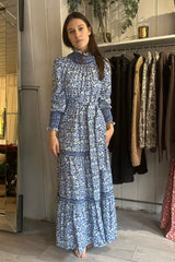 LORETTA CAPONI LORETTA REED DRESS IN VERBENA