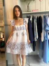 PRE-OWNED JULIET DUNN BABY DOLL SWIM COVER-UP M/L RRP £265