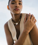 LIZZIE FORTUNATO BAY STUDS IN MOTHER OF PEARL