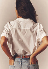 XIRENA CHANNING SHIRT IN WHITE