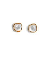 LIZZIE FORTUNATO BAY STUDS IN MOTHER OF PEARL