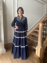 PRE-OWNED LORETTA CAPONI BIBI MAXI SKIRT M RRP £495