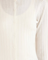 FRAME RIBBED CASHMERE & SILK BLEND CARDIGAN