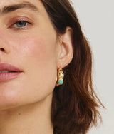 LIZZIE FORTUNATO PIET HOOP EARRINGS IN BITTER ORANGE