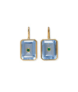 LIZZIE FORTUNATO EMERALD TILE EARRINGS IN GLACIER
