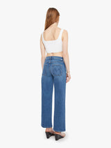 MOTHER PATCH POCKET MID RISE JEANS IN MID-BLUE