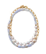 LIZZIE FORTUNATO PORTO COVO NECKLACE IN BLUE LACE