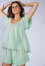 LOUP CHARMANT SAMMY TOP IN AQUA EXCLUSIVE