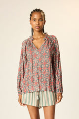 NATALIE MARTIN PENNY BLOUSE IN SPANISH TILE JADE