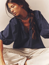 XIRENA JULES TOP IN NAVY