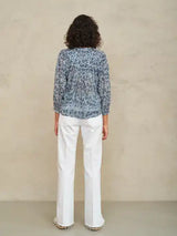 M.A.B.E. ESTI PRINT TOP IN BLUE