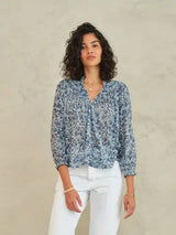 M.A.B.E. ESTI PRINT TOP IN BLUE