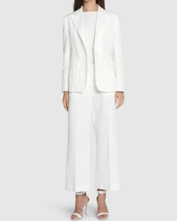 WEEKEND MAX MARA COTTON & LINEN CANVAS TROUSERS Sold Out