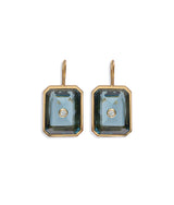 LIZZIE FORTUNATO TILE EARRINGS IN DENIM