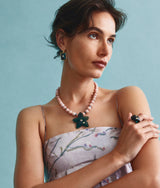 LIZZIE FORTUNATO TILE EARRINGS IN DENIM