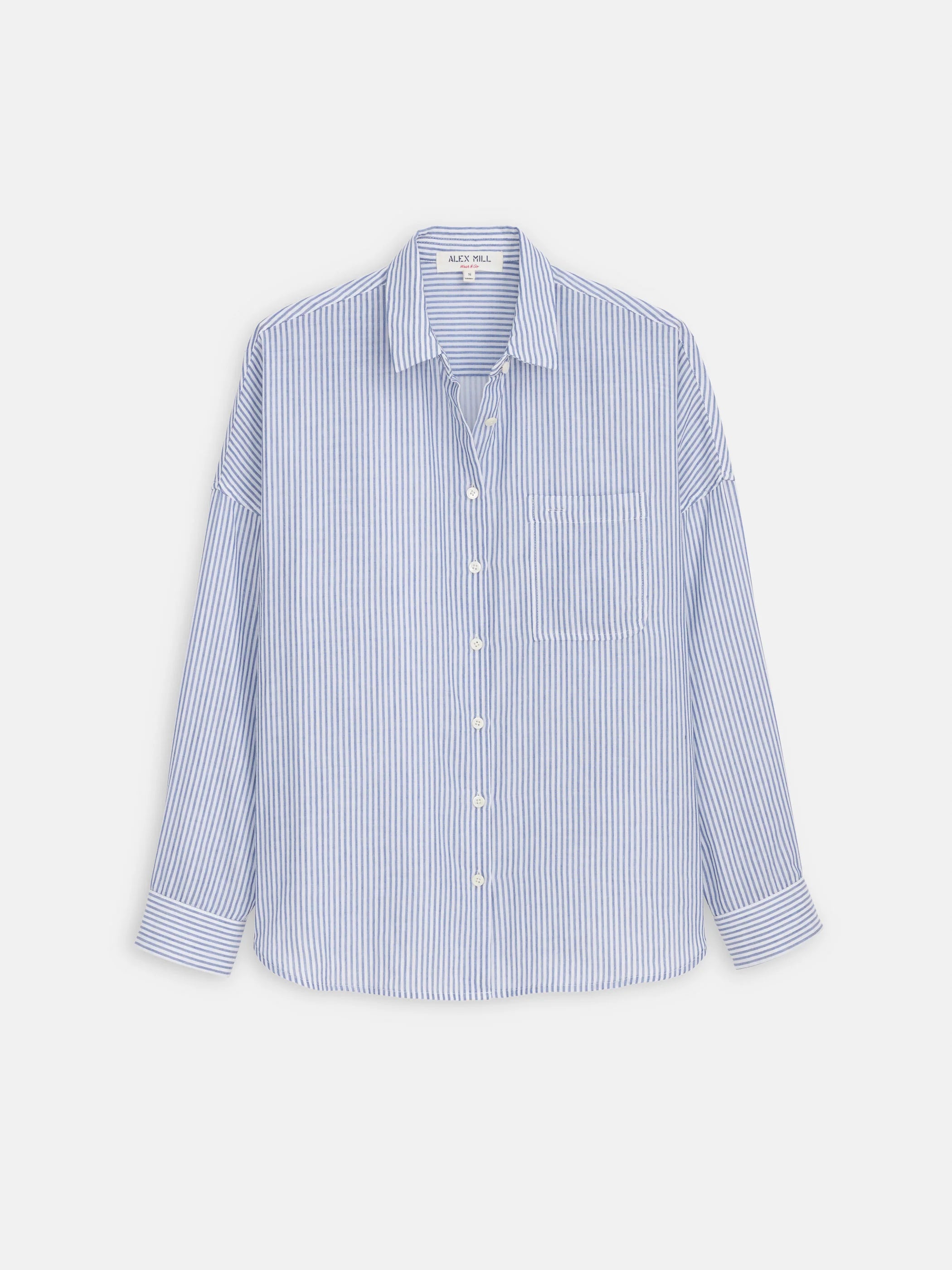 Tシャツ・カットソー ALEX MILL SS25 Shirts (211 MS049 2629 BLUE WHITE) MK106-1776-LAPIS-BLUE-7228.jpg