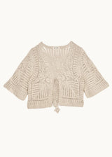 M.A.B.E. CROCHET CARDIGAN IN ECRU