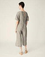 NAGUISA CHECKED JUMPSUIT IN LINEN