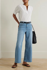 FRAME LE SLIM PALAZZO MID-RISE JEANS IN HONEYMOON