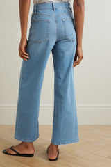 FRAME LE SLIM PALAZZO MID-RISE JEANS IN HONEYMOON